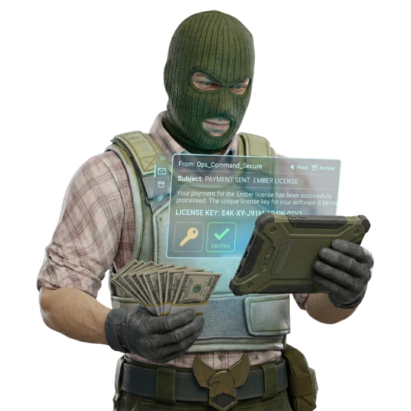 Image describing Receive your key via email